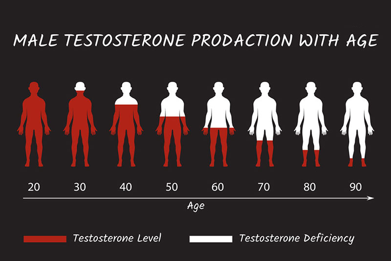 Sự suy giảm nồng độ Testosterone theo độ tuổi là nguyên nhân chính gây ra mãn dục nam