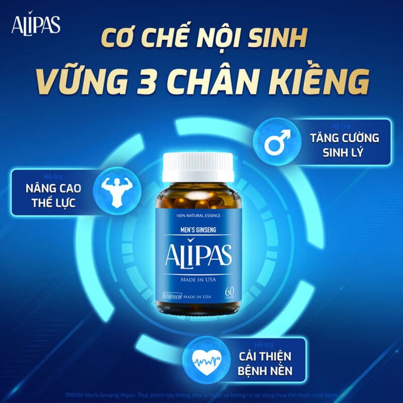 Bổ sung Alipas mới mỗi ngày giúp phong độ sung mãn