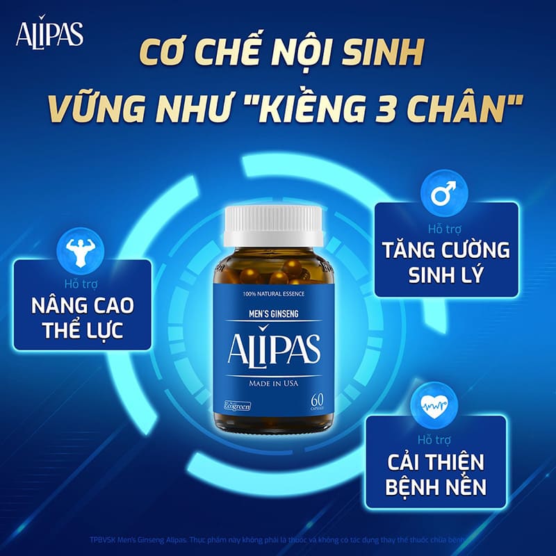 Alipas mới cải thiện rối loạn cương dương hỗ trợ sức khỏe toàn thân
