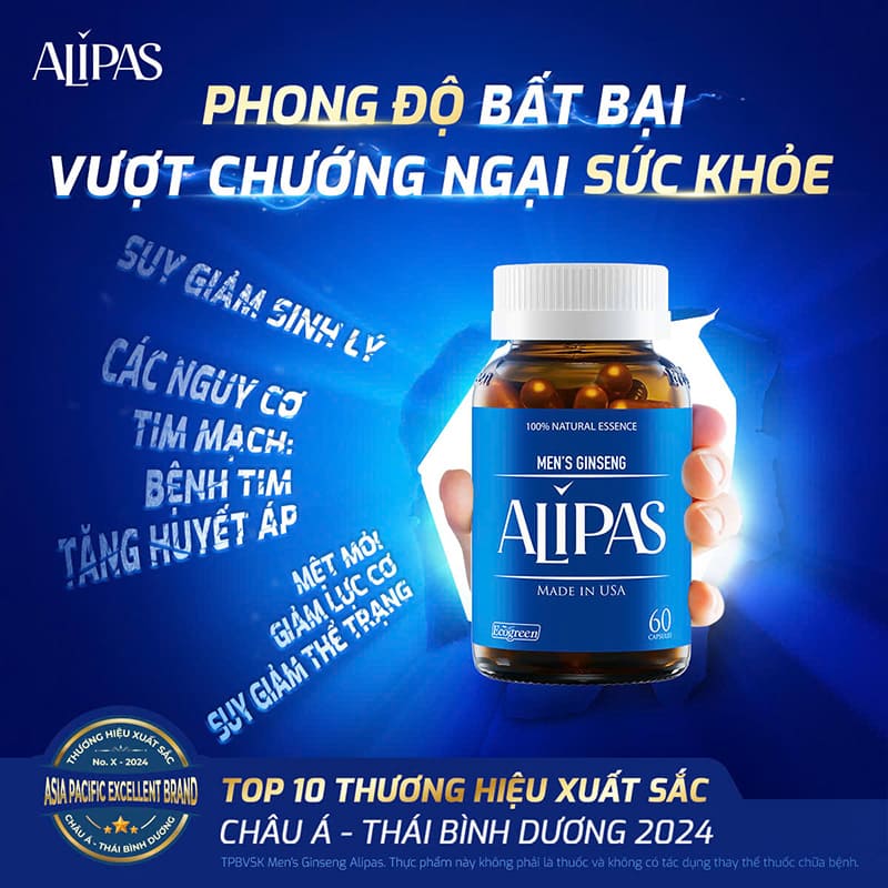alipas hỗ trợ tăng cường testosterone và nitric oxide