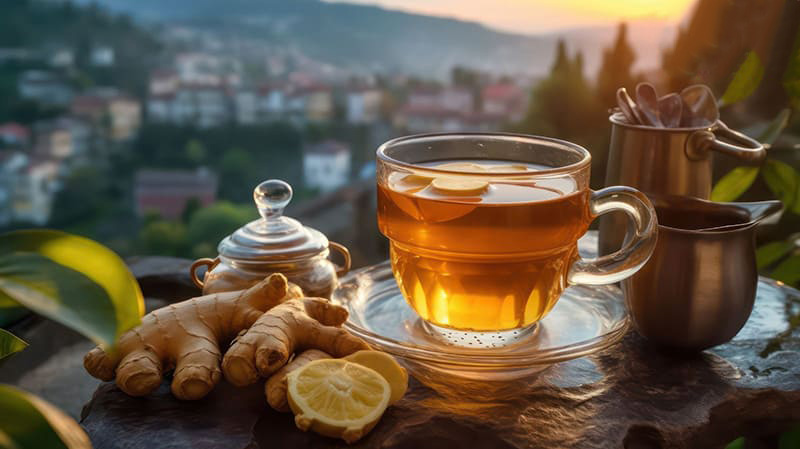 cách chữa rối loạn cương dương bằng gừng đơn giản là nam giới có thể thưởng thức trà gừng